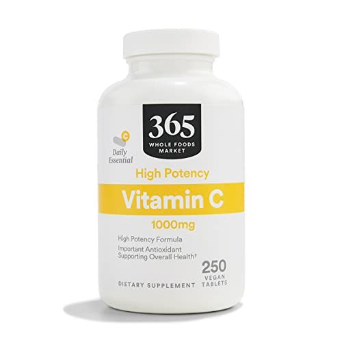 365 by Whole Foods Market Hochdosiertes Vitamin C 1000 mg, vegan, 250 Tabletten