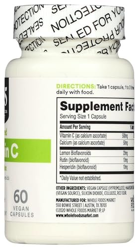 365 by Whole Foods Market, Gepufferter Vitamin-C-Komplex, Vegan, 60 Kapseln