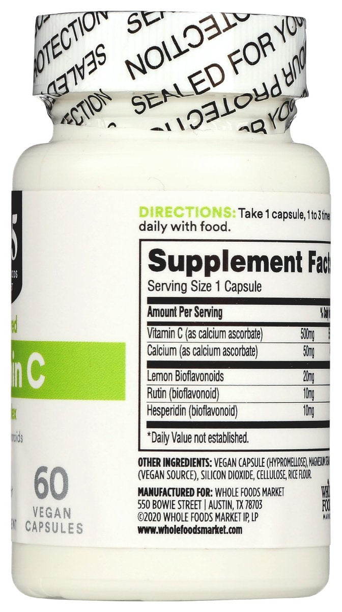 365 by Whole Foods Market, Gepufferter Vitamin-C-Komplex, Vegan, 60 Kapseln