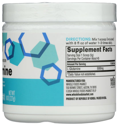 365 by Whole Foods Market L-Glutamin Pulver, 227 g (8 oz)