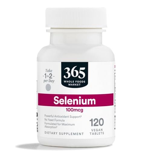 365 by Whole Foods Market Selen 100 mcg, vegan, 120 Tabletten