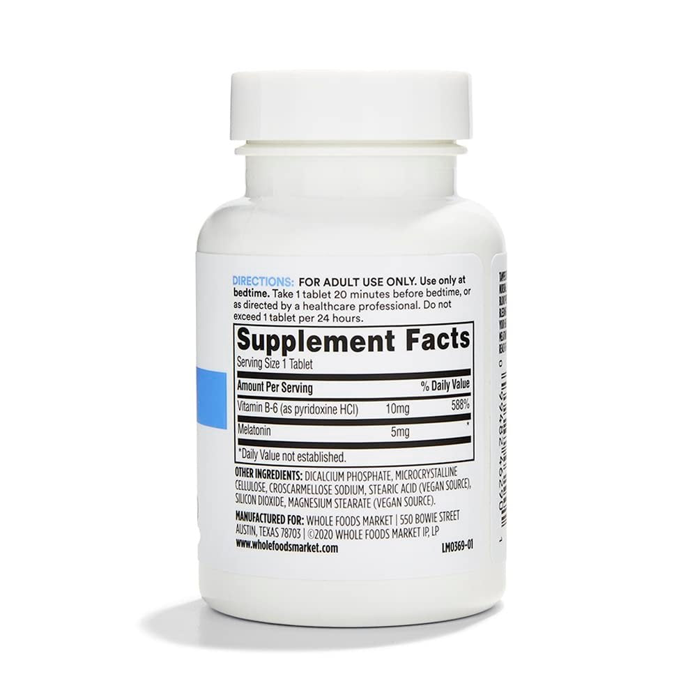 365 von Whole Foods Market, Melatonin 5 mg, 60 Kapseln – Schlafunterstützung