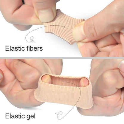 DYKOOK Schneidbare Zehenröhrchen Sleeves 5er-Pack – Elastisches Gewebe mit Silikongel-Futter – Zehenschoner zur Druckentlastung, gegen Hühneraugen und Hornhaut