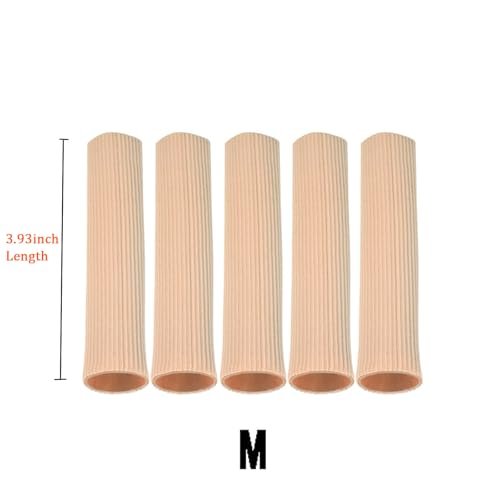 DYKOOK Schneidbare Zehenröhrchen Sleeves 5er-Pack – Elastisches Gewebe mit Silikongel-Futter – Zehenschoner zur Druckentlastung, gegen Hühneraugen und Hornhaut