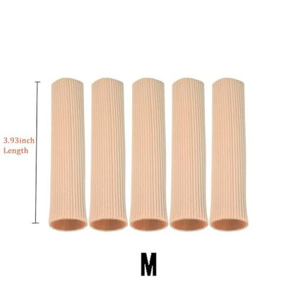 DYKOOK Schneidbare Zehenröhrchen Sleeves 5er-Pack – Elastisches Gewebe mit Silikongel-Futter – Zehenschoner zur Druckentlastung, gegen Hühneraugen und Hornhaut