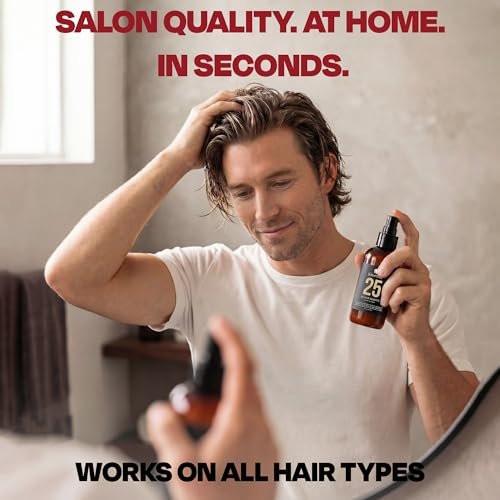 THESALONGUY 25 Spray Leave-In Conditioner – Kollagen, Keratin & Biotin Haarrepair für Männer & Frauen – Stärkt, entwirrt & schützt – Leichte, nicht fettende Formel (118 ml)