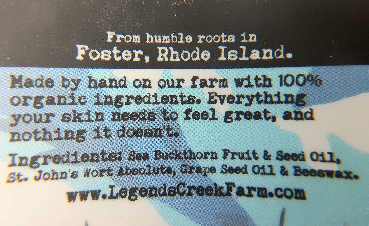 Legend's Creek Farm Kräutersalbe – Heilsalbe mit Sanddornöl & Johanniskraut – natürlicher Balsam für trockene Haut & Hautreizungen – 28g Handgemacht in den USA (Sanddorn)
