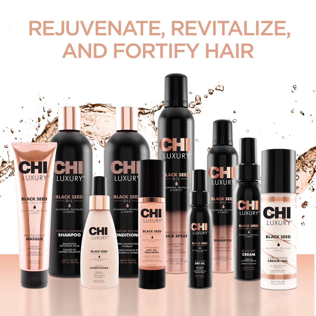 CHI Luxury Black Seed Oil Intense Repair Hot Oil Behandlung – Feuchtigkeitsspendend & stärkend für trockenes & geschädigtes Haar, sulfat-, paraben- & glutenfrei, 1,7 oz