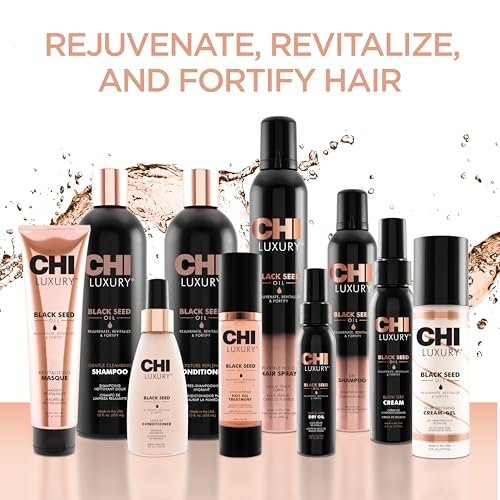 CHI Luxury Black Seed Oil Intense Repair Hot Oil Behandlung – Feuchtigkeitsspendend & stärkend für trockenes & geschädigtes Haar, sulfat-, paraben- & glutenfrei, 1,7 oz