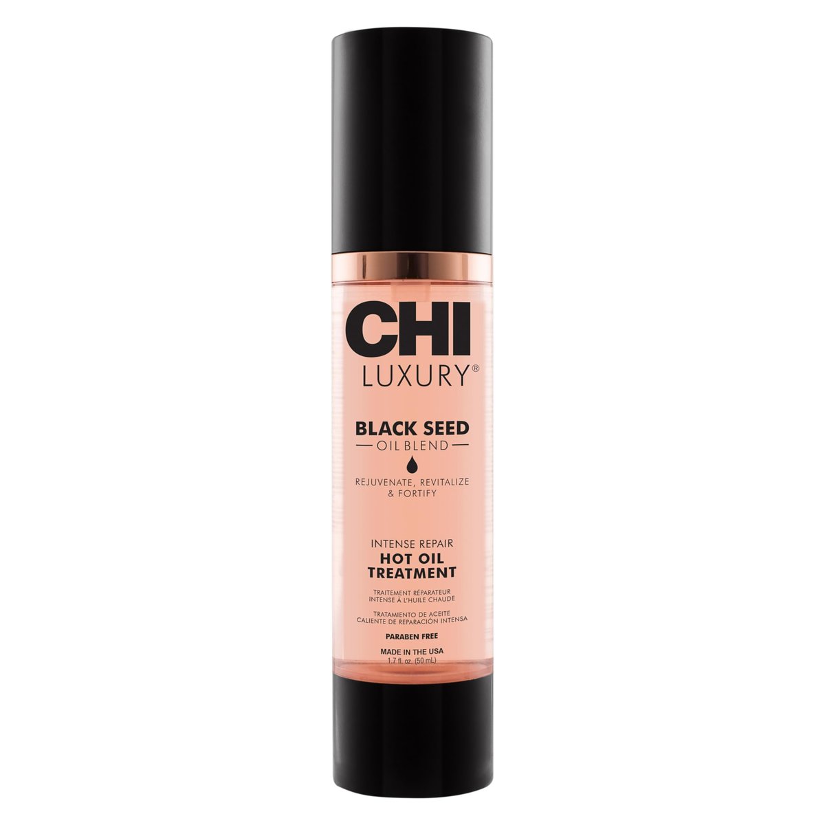 CHI Luxury Black Seed Oil Intense Repair Hot Oil Behandlung – Feuchtigkeitsspendend & stärkend für trockenes & geschädigtes Haar, sulfat-, paraben- & glutenfrei, 1,7 oz