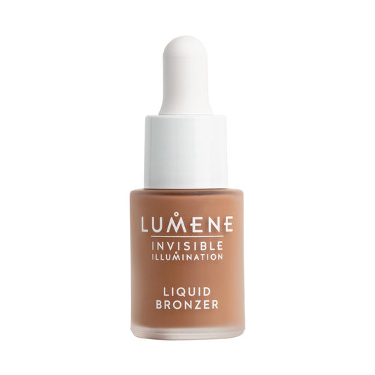 Lumene Invisible Illumination [Kaunis] Flüssig-Bronzer – Hautpflege-Bronzing-Tropfen mit aufbaubarer Textur, perlmuttartigen Pigmenten für einen leuchtenden Teint, Sommerglow (15 ml)