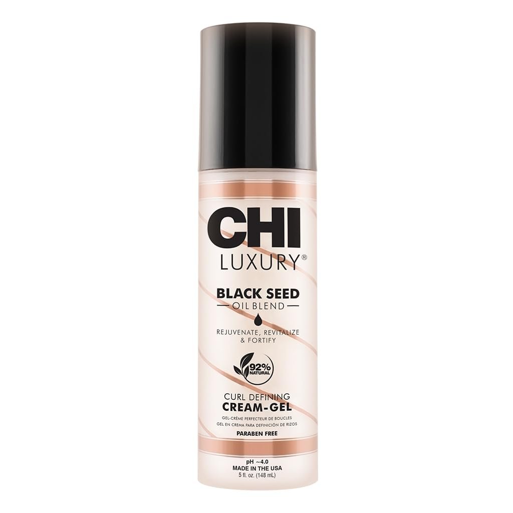 CHI Luxury Black Seed Oil Curl Defining Cream Gel – Locken definieren, Frizz kontrollieren & Haar stärken für Glanz, sulfat-, paraben- & glutenfrei, 150 ml