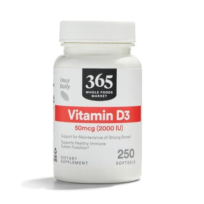365 by Whole Foods Market Vitamin D3 2000 IE – 250 Kapseln