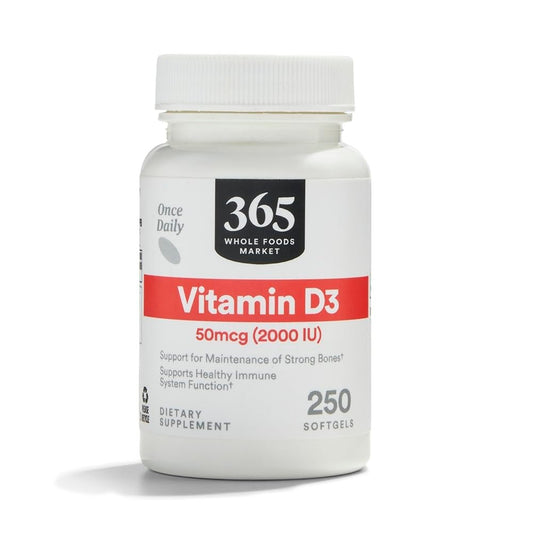 365 by Whole Foods Market Vitamin D3 2000 IE – 250 Kapseln