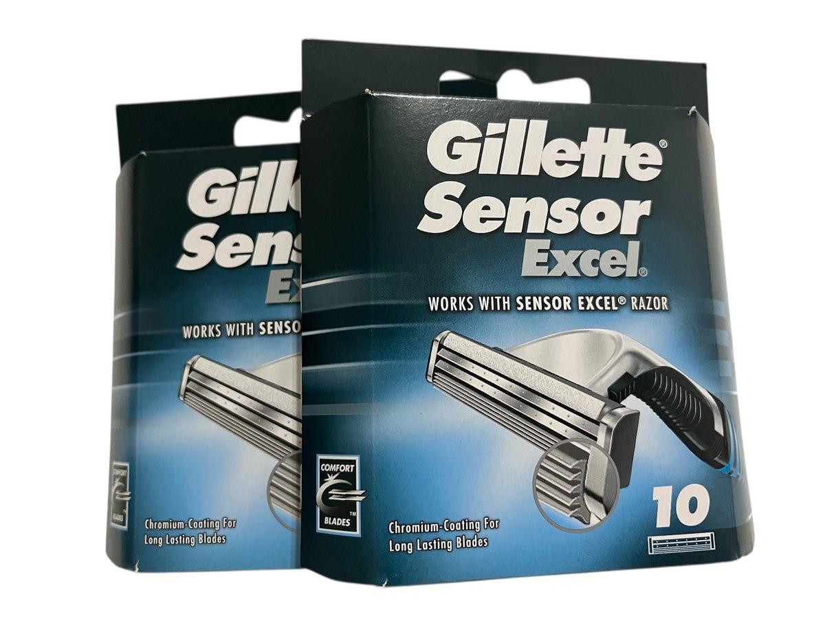 Gillette Sensor Excel Klingen – 10 Stück, Packung mit 2