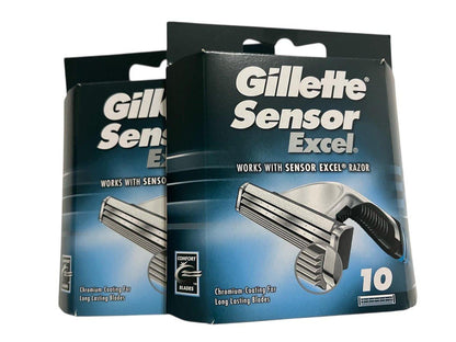 Gillette Sensor Excel Klingen – 10 Stück, Packung mit 2