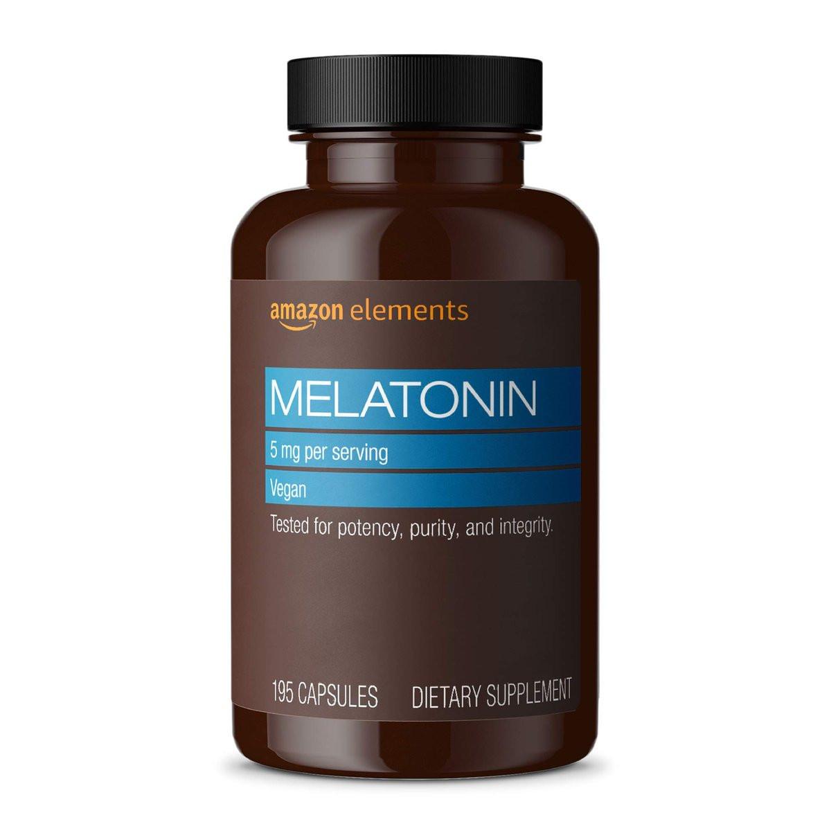 Melatonin 5 mg Kapseln – Vegan, für gelegentliche Schlaflosigkeit, 195 Kapseln (6-Monatsvorrat)