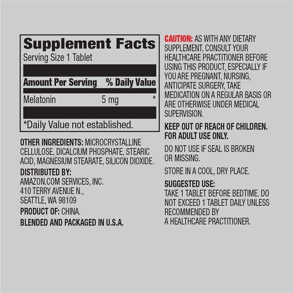 Melatonin 5 mg Kapseln – Vegan, für gelegentliche Schlaflosigkeit, 195 Kapseln (6-Monatsvorrat)