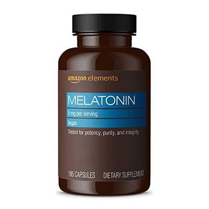 Melatonin 5 mg Kapseln – Vegan, für gelegentliche Schlaflosigkeit, 195 Kapseln (6-Monatsvorrat)