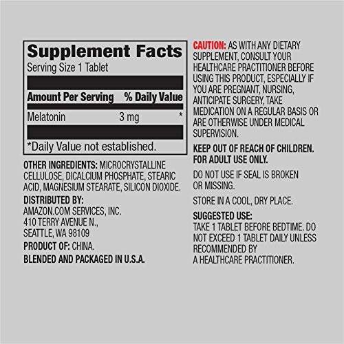 Amazon Elements Melatonin 3 mg – Vegan, ungeschmackvoll, 260 Tabletten, 8-Monats-Vorrat (Verpackung kann variieren)