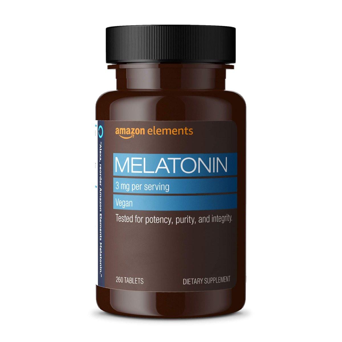Amazon Elements Melatonin 3 mg – Vegan, ungeschmackvoll, 260 Tabletten, 8-Monats-Vorrat (Verpackung kann variieren)