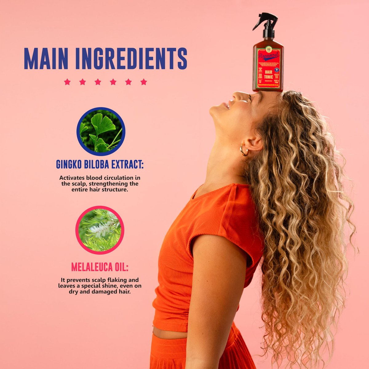 Lola From Rio – Rapunzel Haar-Tonic Spray für Frauen – Haarstärkende Behandlung – Verdickungsspray für feines Haar – Unterstützt volleres, gesünder aussehendes Haar – 250 ml