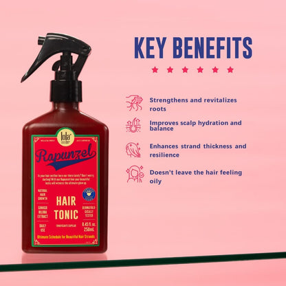 Lola From Rio – Rapunzel Haar-Tonic Spray für Frauen – Haarstärkende Behandlung – Verdickungsspray für feines Haar – Unterstützt volleres, gesünder aussehendes Haar – 250 ml