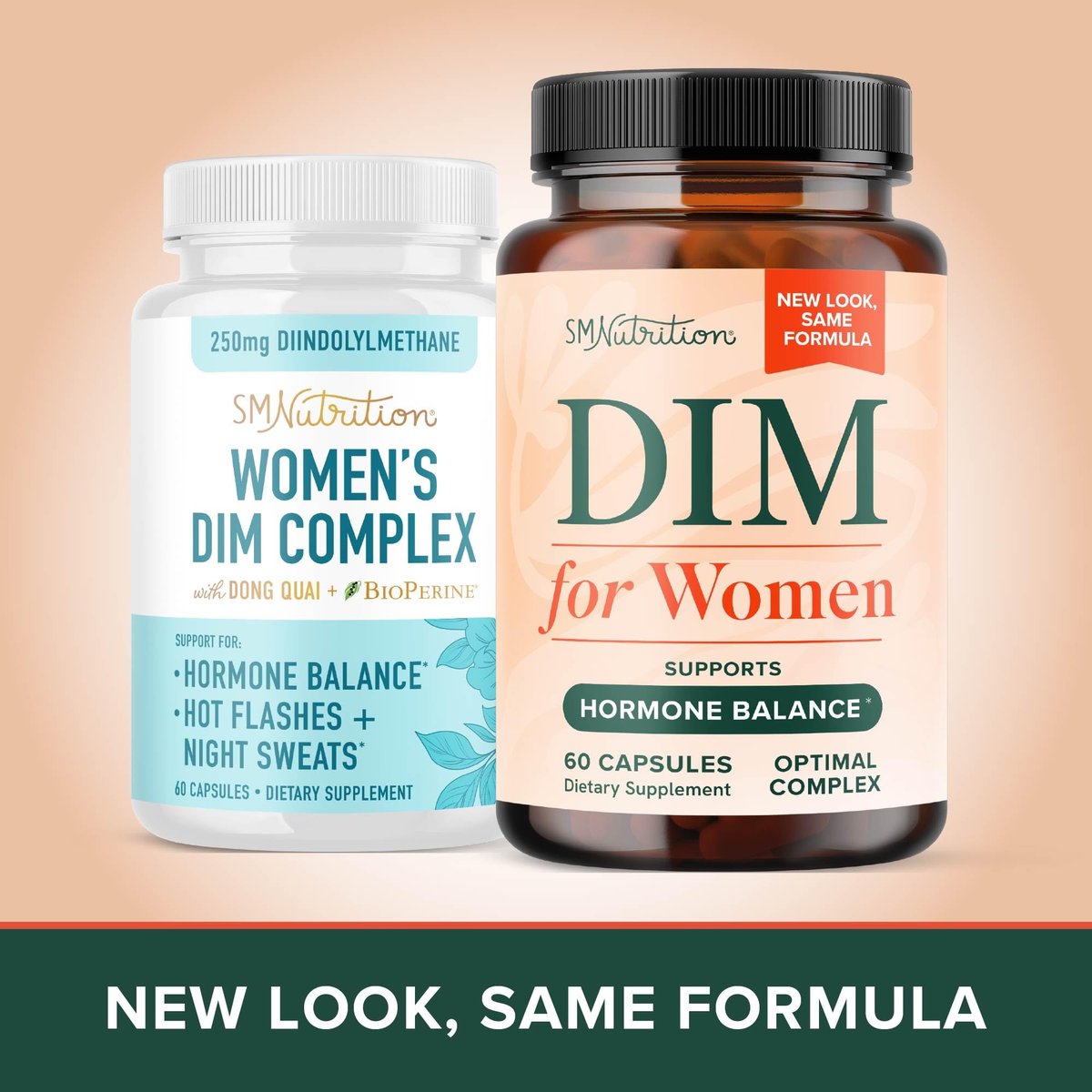 DIM Supplement für Frauen 250 mg | Östrogen- & Hormonbalance | Wechseljahre, Hitzewallungen & Nachtschweiß Unterstützung | DIM Complex mit BioPerin | Glutenfrei | 60 Stück