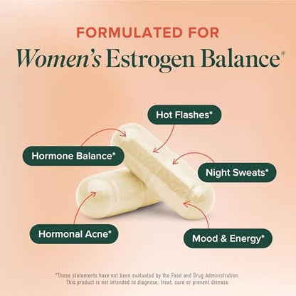 DIM Supplement für Frauen 250 mg | Östrogen- & Hormonbalance | Wechseljahre, Hitzewallungen & Nachtschweiß Unterstützung | DIM Complex mit BioPerin | Glutenfrei | 60 Stück
