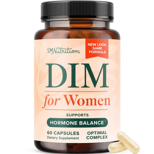 DIM Supplement für Frauen 250 mg | Östrogen- & Hormonbalance | Wechseljahre, Hitzewallungen & Nachtschweiß Unterstützung | DIM Complex mit BioPerin | Glutenfrei | 60 Stück