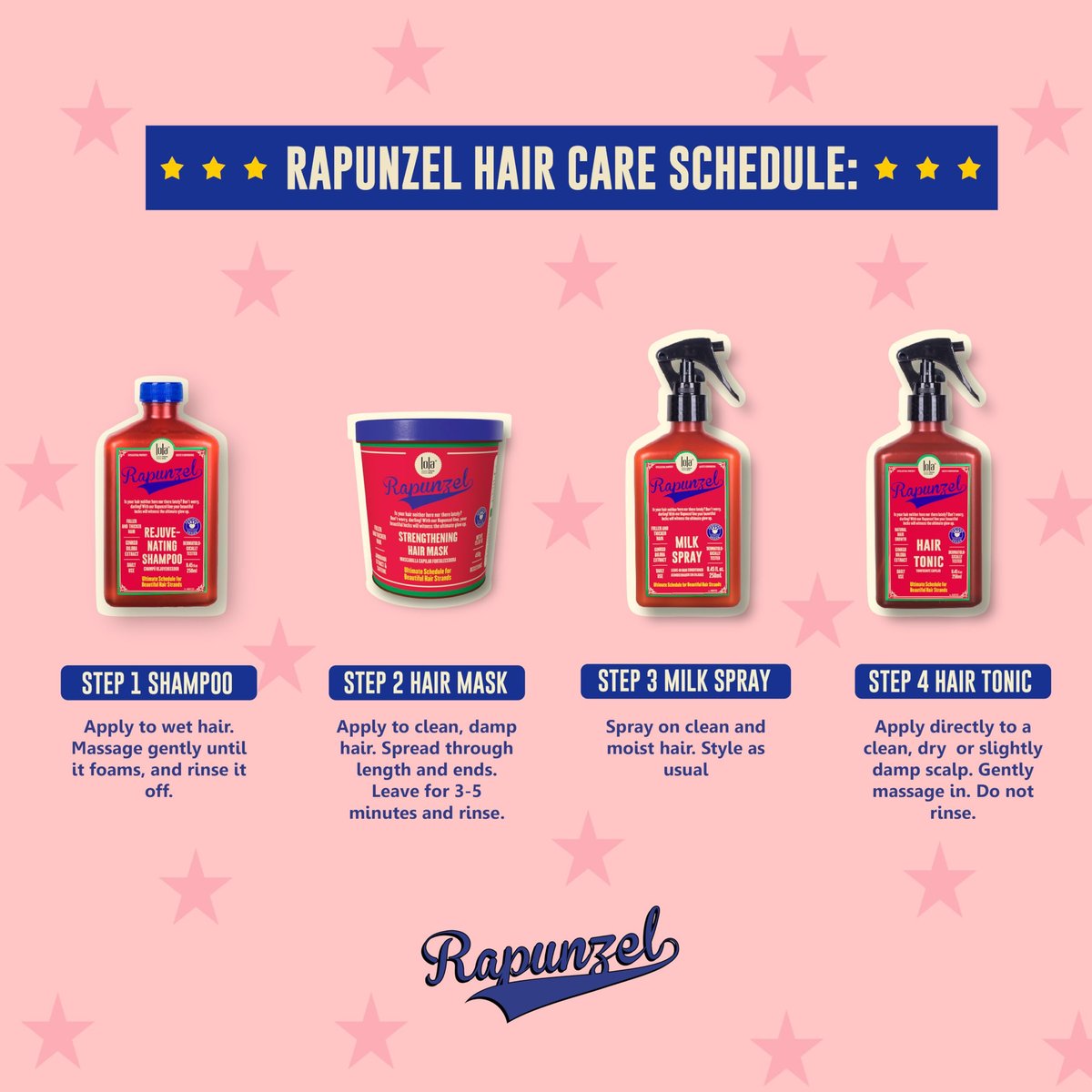 Lola From Rio – Rapunzel Stärkendes Shampoo – Nährendes & kräftigendes Shampoo für feines, dünner werdendes Haar – Unterstützt die Vitalität von Kopfhaut & Haar – Sulfatfrei & feuchtigkeitsspendend – 250 ml