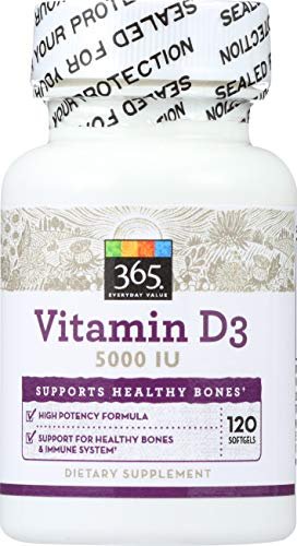 365 by Whole Foods Market Vitamin D3 5000 IE, 120 Kapseln