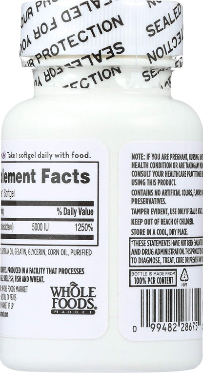 365 by Whole Foods Market Vitamin D3 5000 IE, 120 Kapseln
