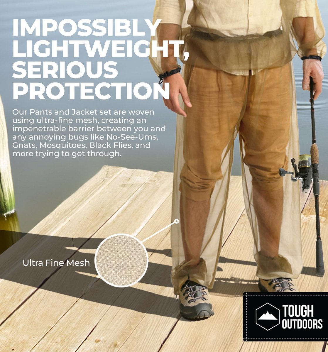 Tough Outfitters Mückenanzug – Mückenschutzbekleidung für Damen und Herren – Insektenschutz-Netzbekleidung für Gartenarbeit