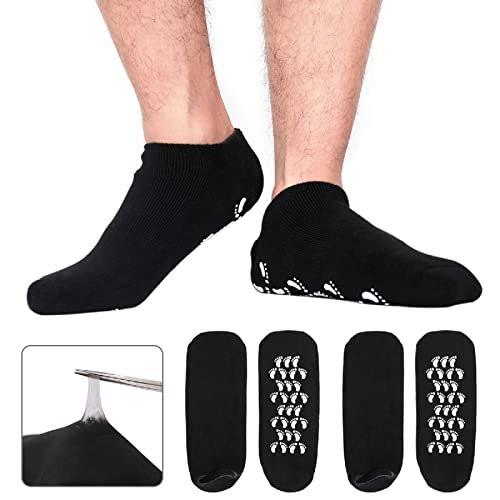 Codream Große Feuchtigkeitspflege-Gelsocken für Herren – 2 Paar, Schwarz, US-Größe 10-15 – Pflege für trockene, rissige und raue Füße