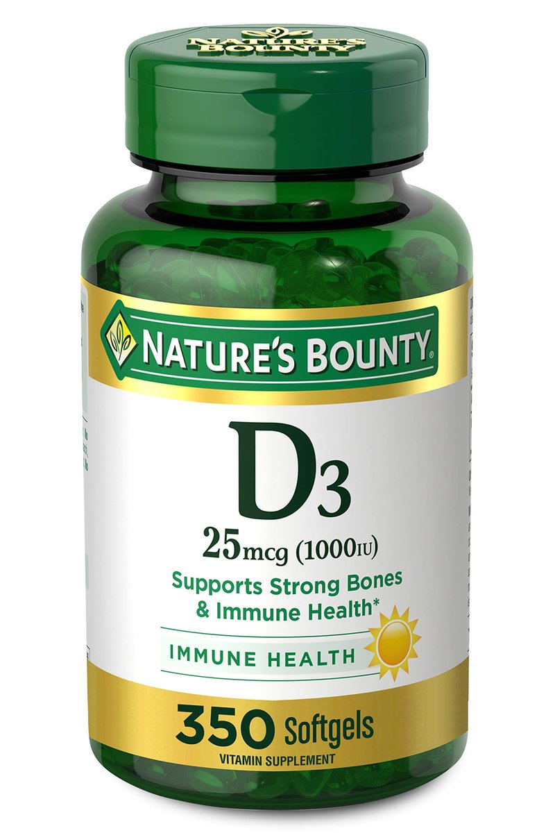 Nature's Bounty Vitamin D3 1000 IE Weichkapseln, 350 Stück
