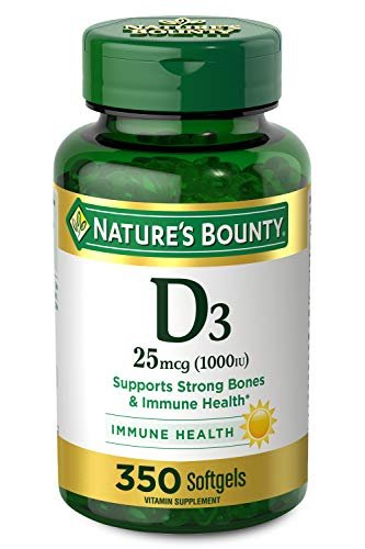 Nature's Bounty Vitamin D3 1000 IE Weichkapseln, 350 Stück