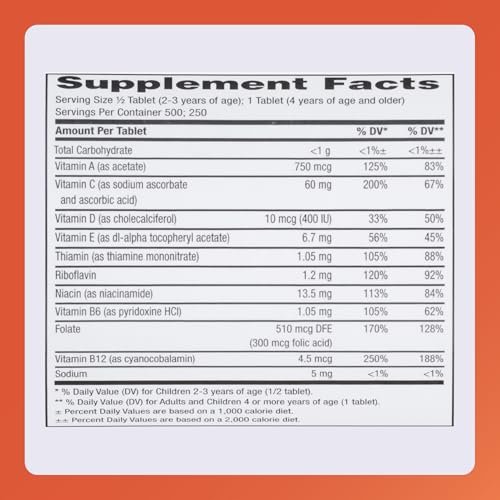 Rugby Kinder Multivitamin Kautabletten - Nahrungsergänzungsmittel - Fruchtgeschmack - Tierformen - 250 Stück