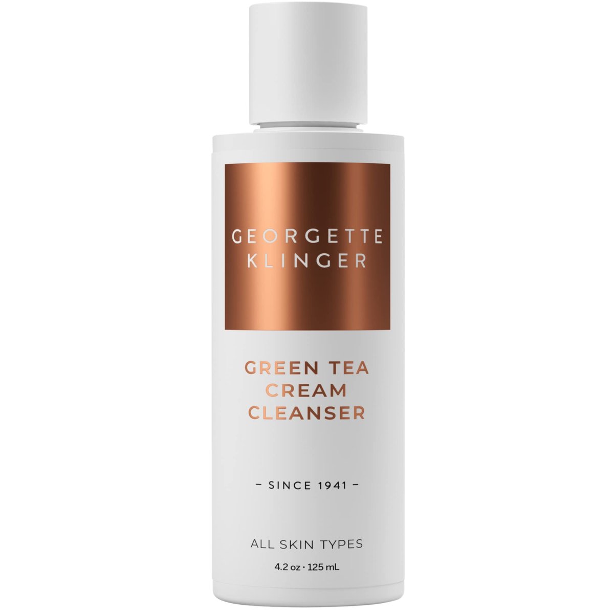 Georgette Klinger Grüner Tee Reinigungscreme - Feuchtigkeitsspendend, Leicht, mit Jasmin, Feigenkaktus, Olive, Avocado - Pflegt und beruhigt trockene Haut mit Antioxidantien-Schutz - 4,2 oz