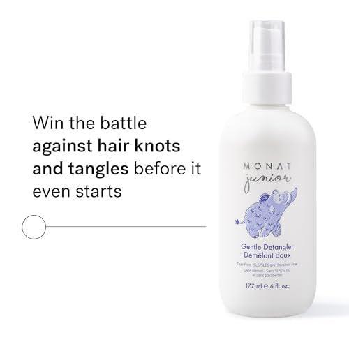 MONAT Junior™ Sanfter Entwirrer – Sanfter und tränenfreier Haarentwirrungsspray für Kinder. Natürlich, sulfat- und parabenfrei – 177 ml / 6 fl. oz.