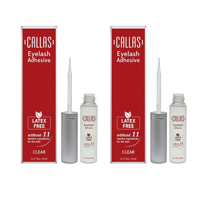 Callas Wimpernkleber Transparent (Latexfrei) 2er-Set – 0,17 Fl Oz