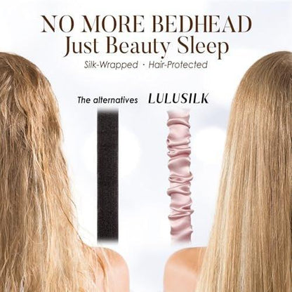 LULUSILK Maulbeerseide Schlafmaske – Weiche Augenmaske mit elastischem Band für erholsamen Schlaf, Reisen und Nickerchen (Pink)