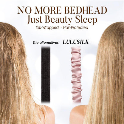 LULUSILK Maulbeerseide Schlafmaske – Weiche Augenmaske mit elastischem Band für erholsamen Schlaf, Reisen und Nickerchen (Pink)