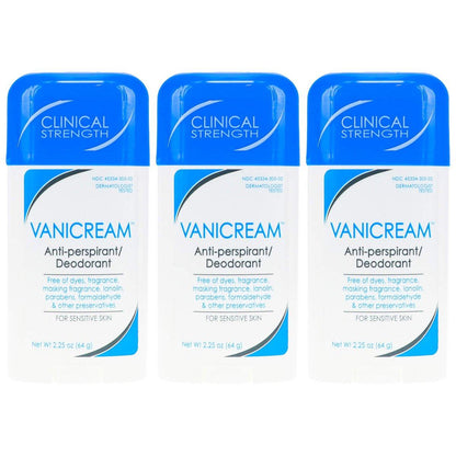 Vanicream Antitranspirant - Klinische Stärke Deodorant für empfindliche Haut, 2,25 oz (3er-Pack)