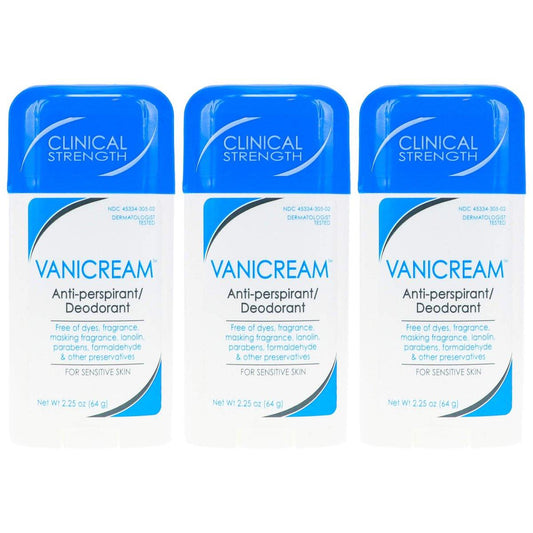 Vanicream Antitranspirant - Klinische Stärke Deodorant für empfindliche Haut, 2,25 oz (3er-Pack)