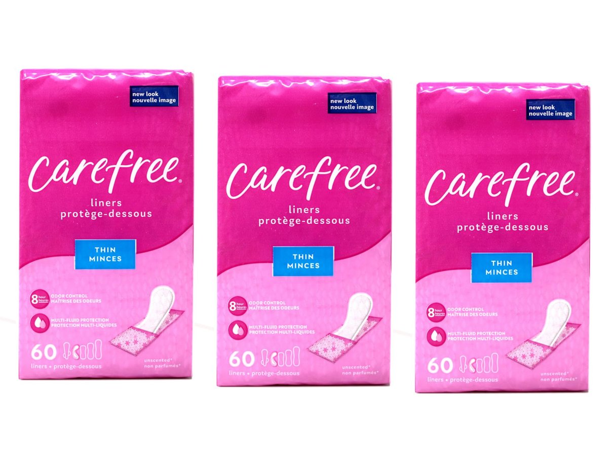 Carefree Acti-Fresh Body Shape Slipeinlagen Dünn To Go Unparfümiert - 60 Einlagen, 3er-Pack