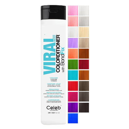 Celeb Luxury Intense Color Depositing Colorconditioner Conditioner + BondFix Bond Rebuilder – Türkis, 8,25 Fl Oz