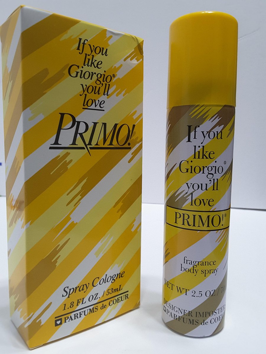Primo by Parfums de Coeur Damenparfüm Set: Eau de Cologne Spray 1,8 oz + Deodorant Body Spray 2,5 oz