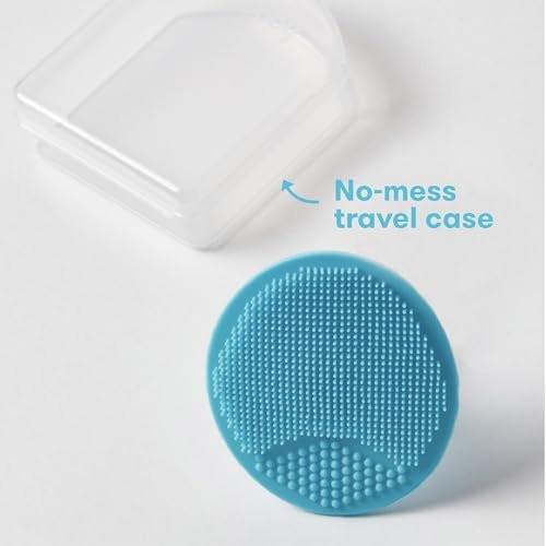 Frida Baby DermaFrida The SkinSoother Baby Badebürste – Sanfte Silikonbürste gegen Milchschorf, trockene Haut und Ekzeme bei Babys