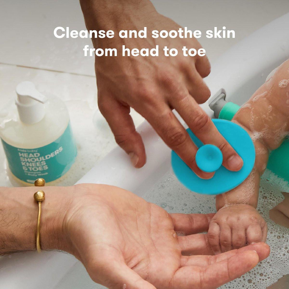 Frida Baby DermaFrida The SkinSoother Baby Badebürste – Milchschorfbürste für Babys, Baby-Essential für trockene Haut, Milchschorfbehandlung und Ekzeme, 2er-Pack
